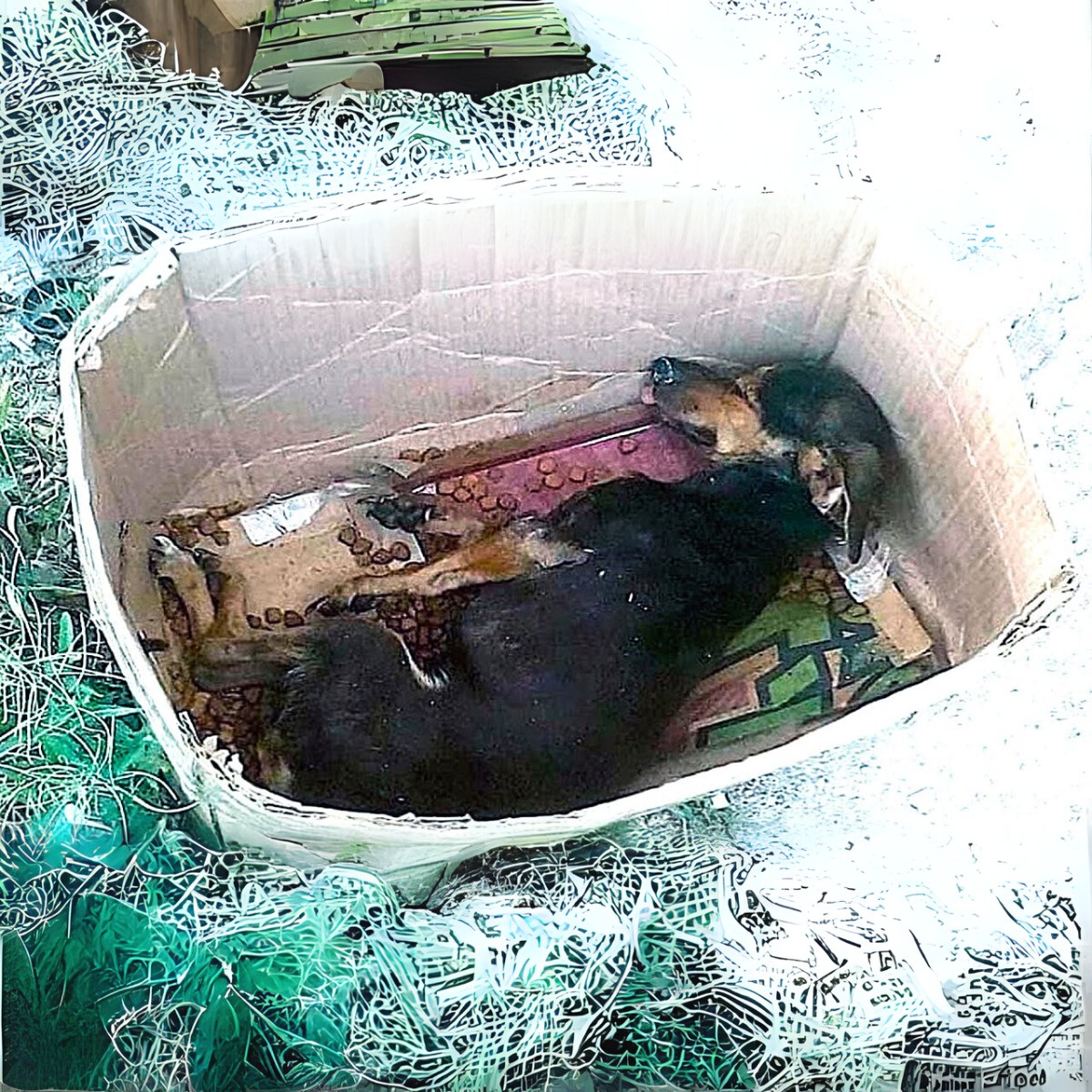The owner abandoned the tiny puppy in the rain! The puppy kept waiting for him to return!