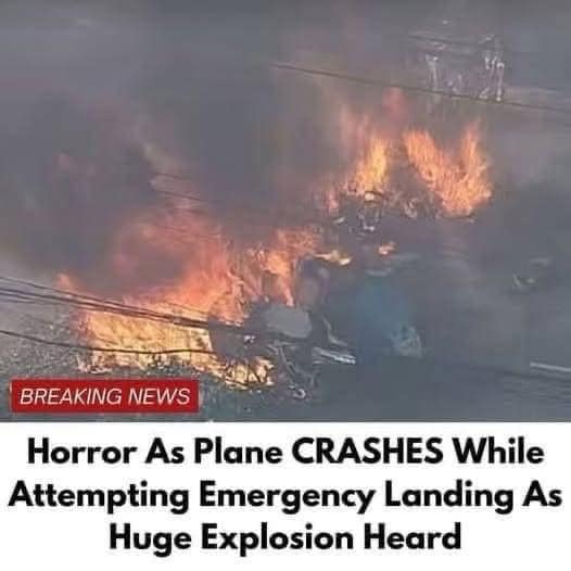 In a bustling district, a small plane crashed into a bus and exploded