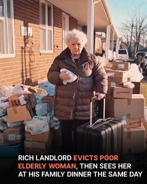 Rich Landlord Evicts Poor Old Lady From Rental Home, Goes To Family Dinner Sees Her There