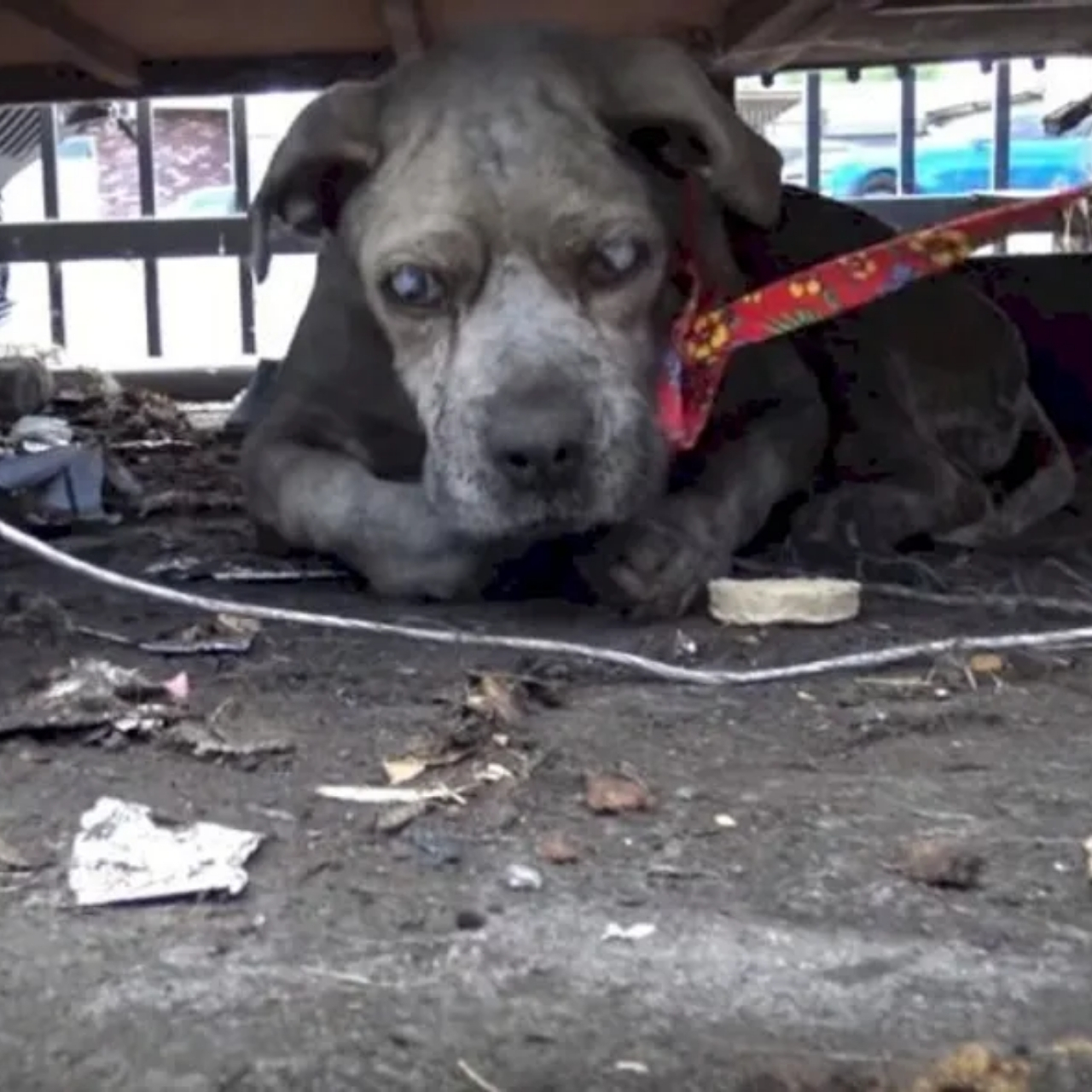 Blind Senior Dog Found in Junkyard Finally Learns What Love Feels Like