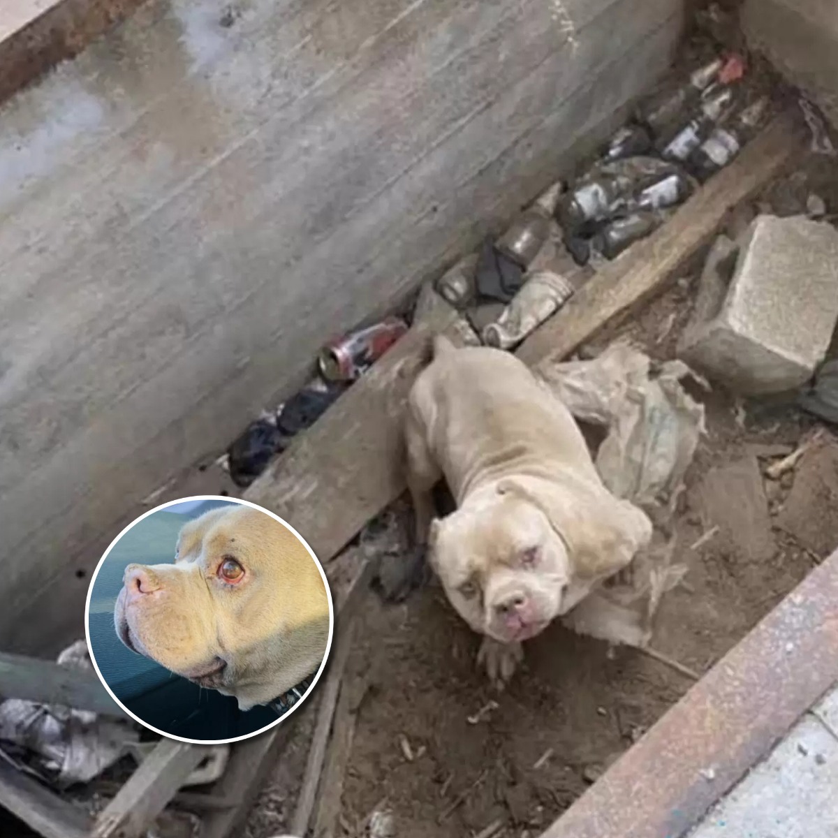 Sad-Eyed Dog Can’t Stop Smiling When He Realizes He’s Being Rescued