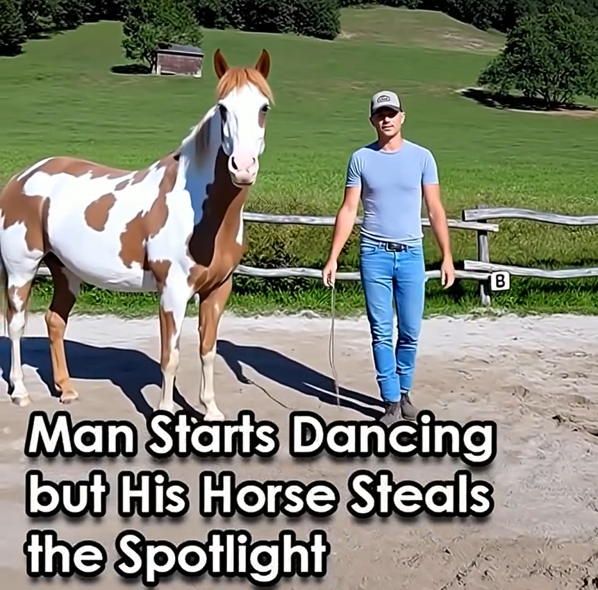 (VIDEO) Man Begins Dancing, but His Horse Takes Center Stage
