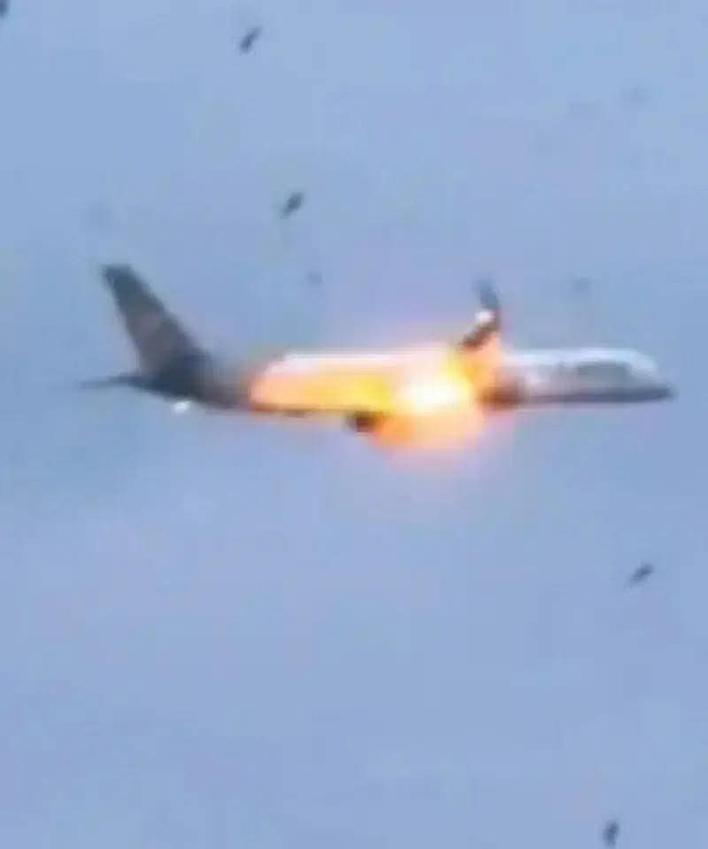 Sh0ck moment Boeing plane engine bursts into flames sparking emergency landing as passenger says I sent goodbye texts