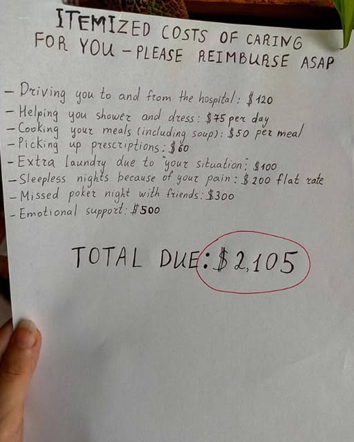 After My Surgery, I Found a Bill for Expenses of Taking Care of Me Taped to the Fridge, So I Taught My Husband a Lesson in Return