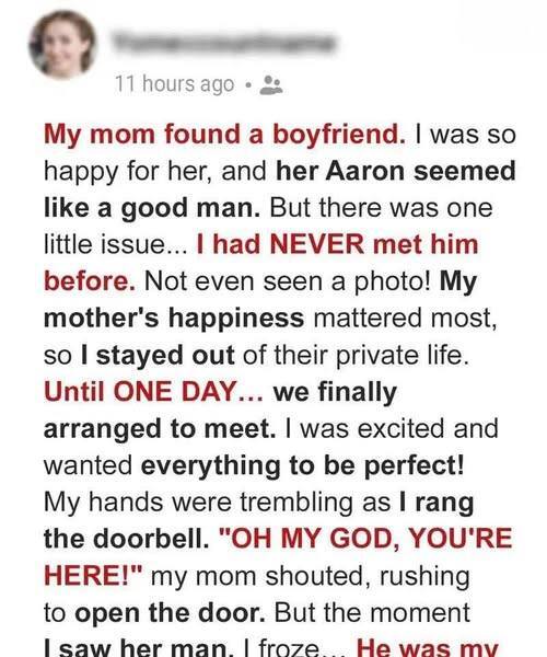 At 45, My Mom Found a New Man, But As I Learned the Truth, Everything Changed