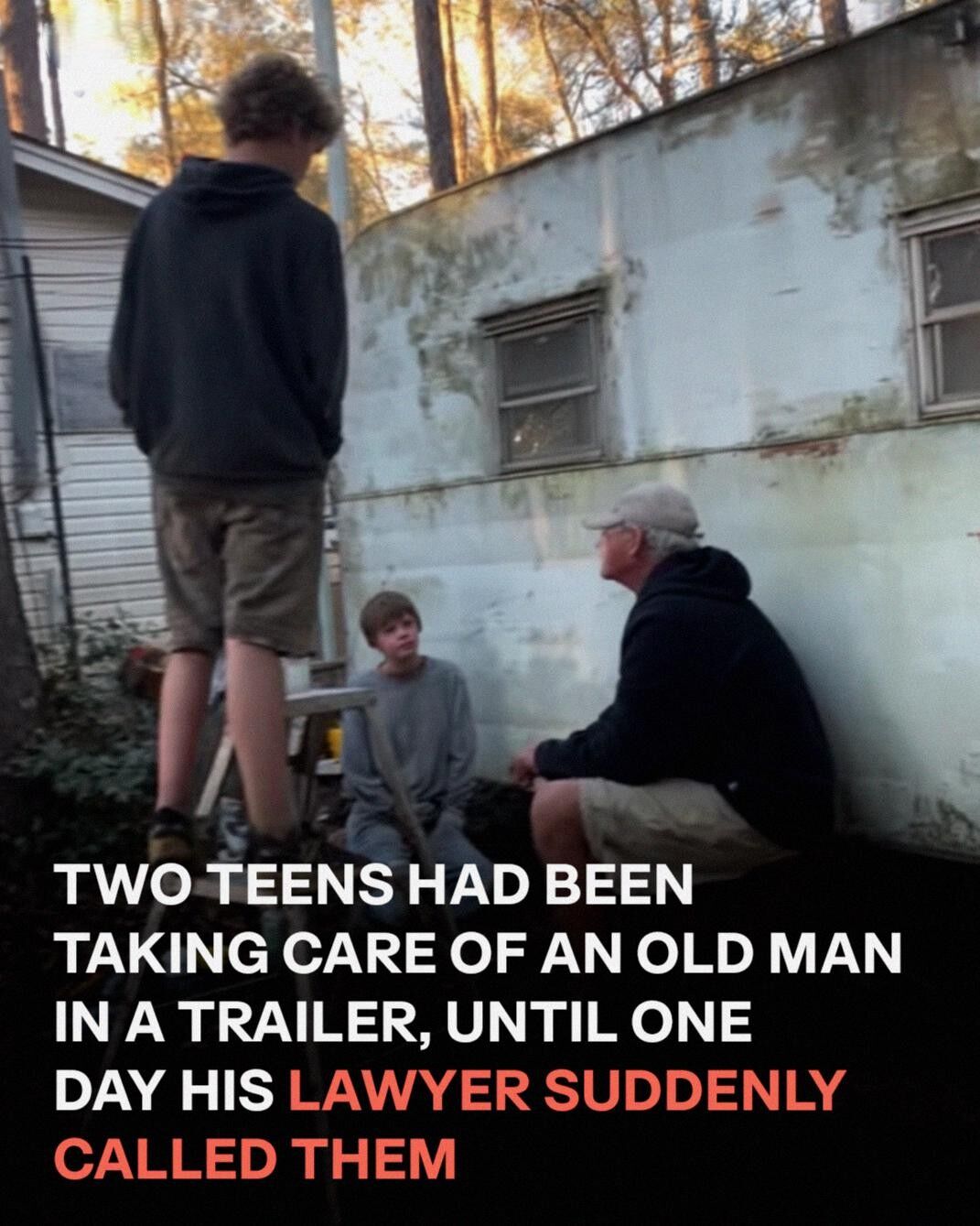 Two Classmates Cared for an Elderly Man Living in a Trailer – One Day, They Got a Call from His Lawyer!
