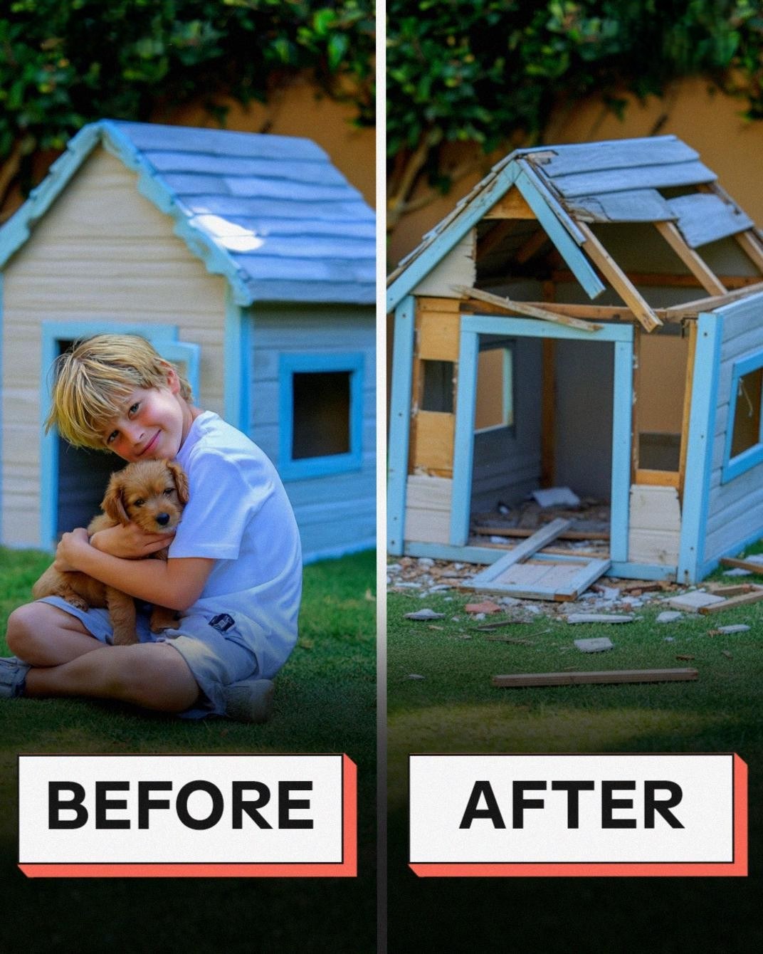 Our Neighbor Destroyed My Sons Puppys House – Karma Was Faster than Me