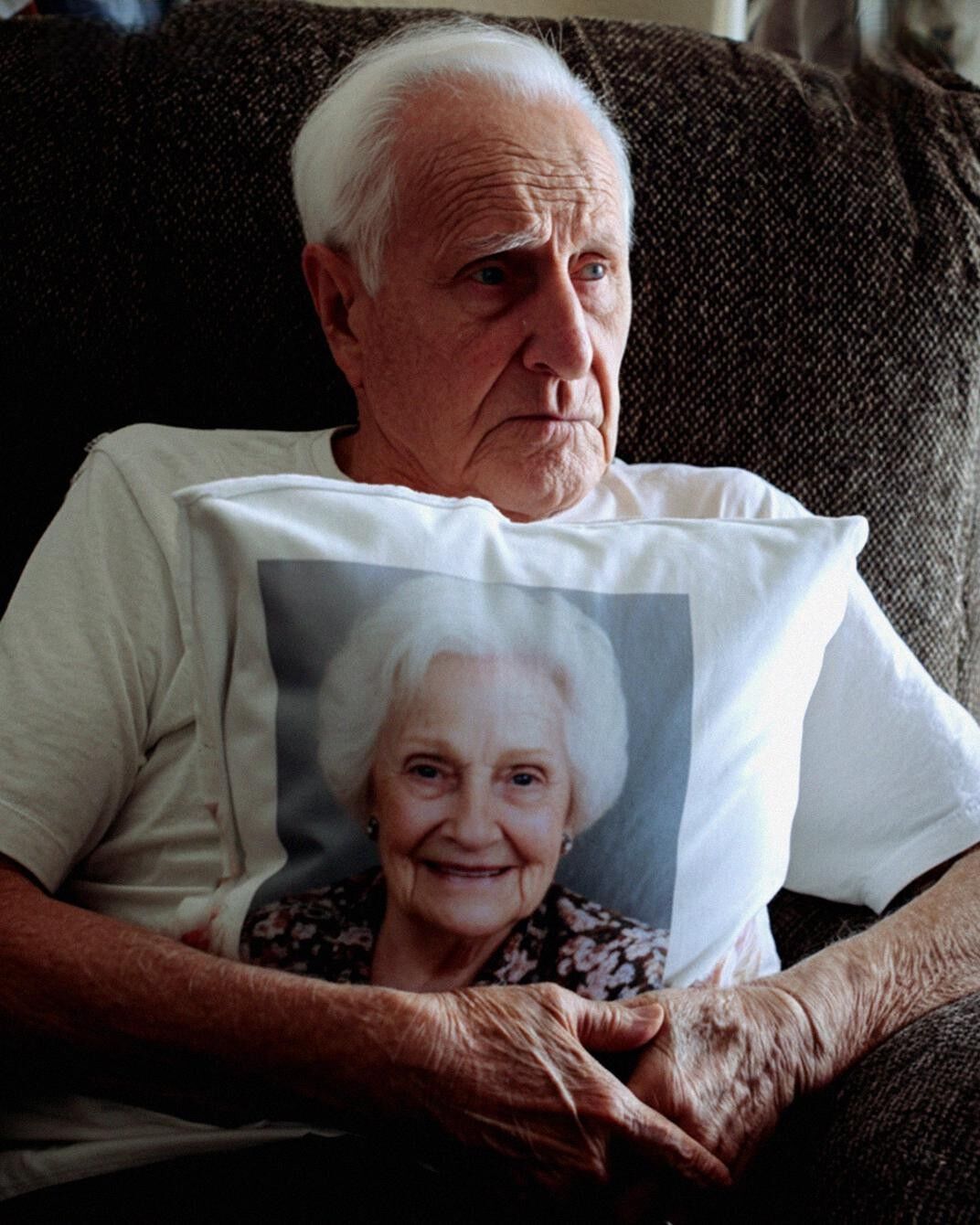 I Gifted My Grandpa a Pillow with My Late Grandmas Photo, When I Came Home for Thanksgiving, I Found It in the Trash