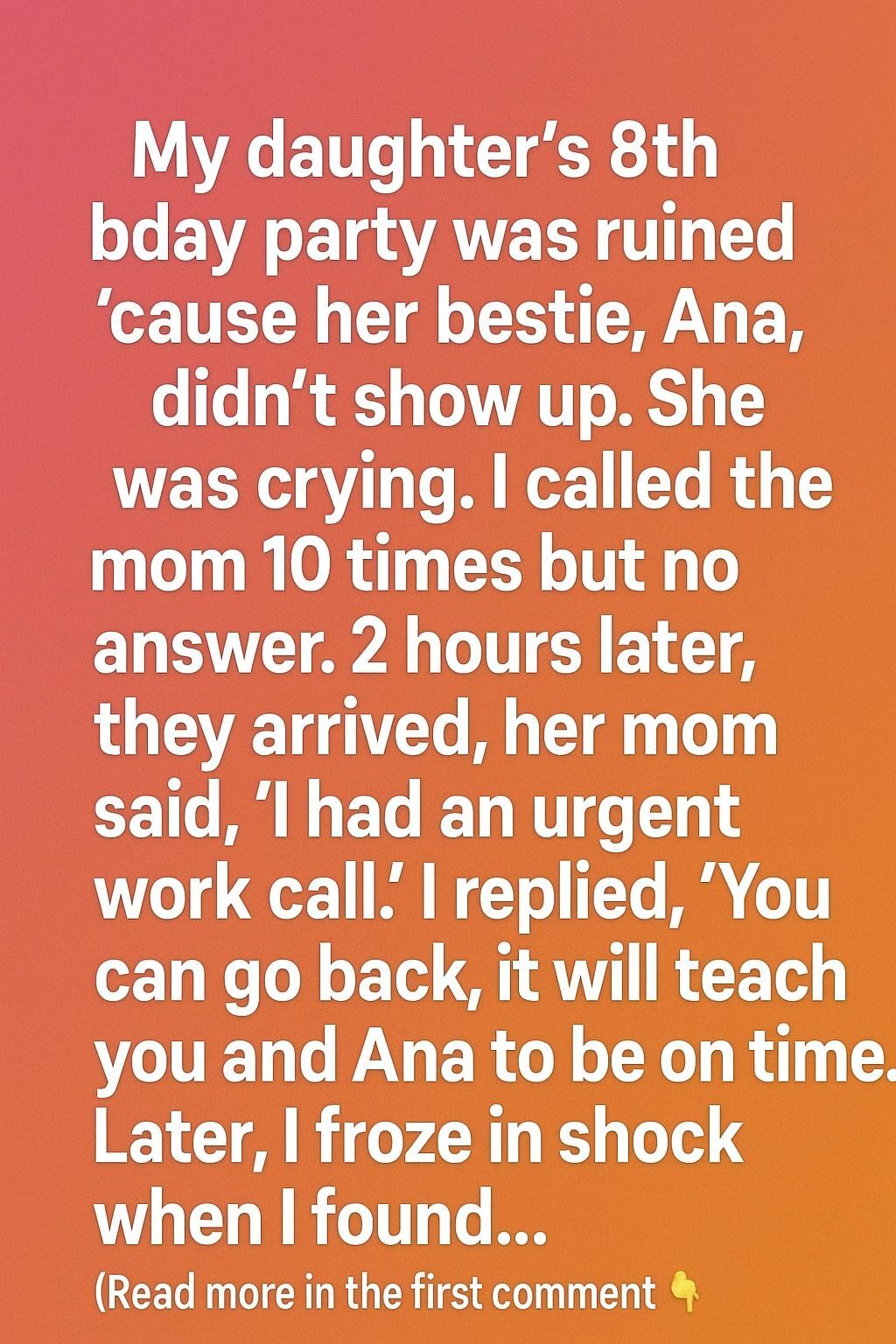 My daughter had been looking forward to her eighth birthday for weeks, planning every detail with excitement.