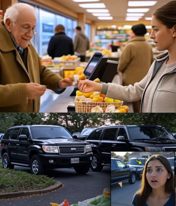 A Girl Paid an Old Man for Groceries — Hours Later, 3 Black SUVs Pulled Up to Her House