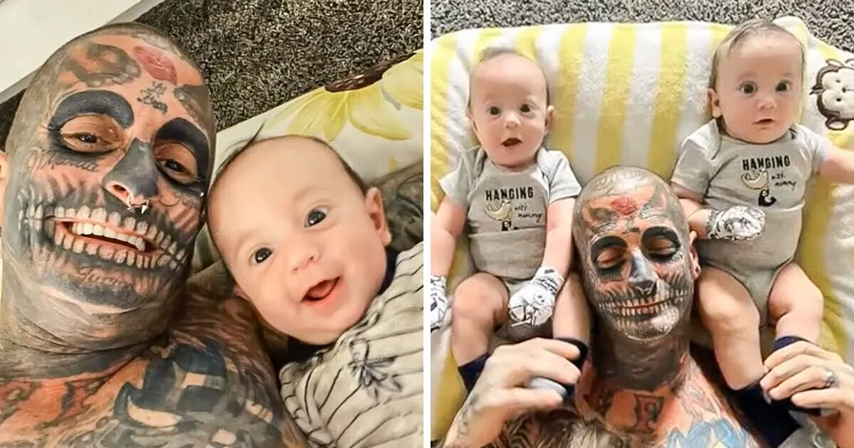 Dad with over 240 tattoos was called a ‘monster’ and ‘bad dad’ because of his look. But wait till you see how he looked before the ink…