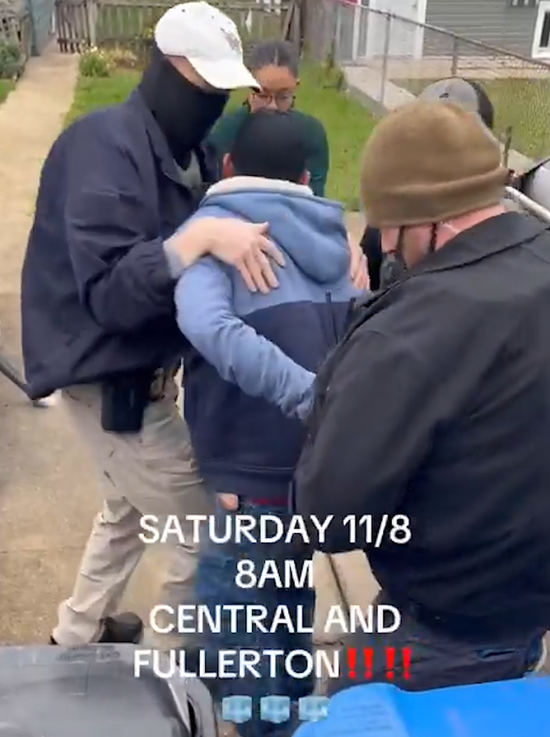 ICE Agents Enter Yard and Arrest Suspected Illegal Immigrant After Brief Struggle