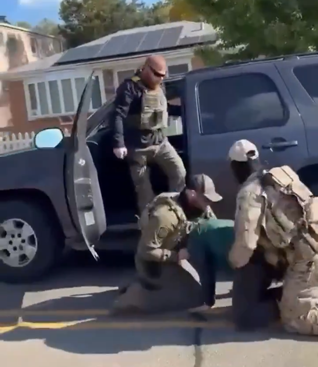 Chaos Erupts After Car Rams Federal Agents During Traffic Stop