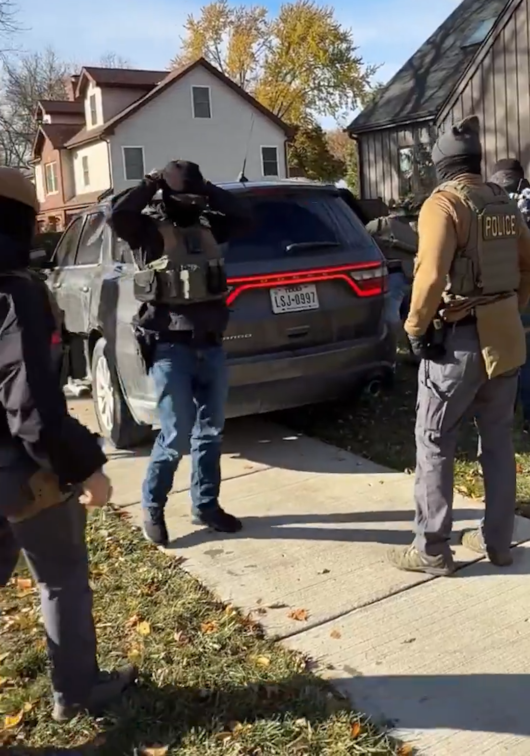 Tense Moment in Palatine as DHS Agents Detain Man During Immigration Operation — Woman’s Emotional Reaction Caught on Camera