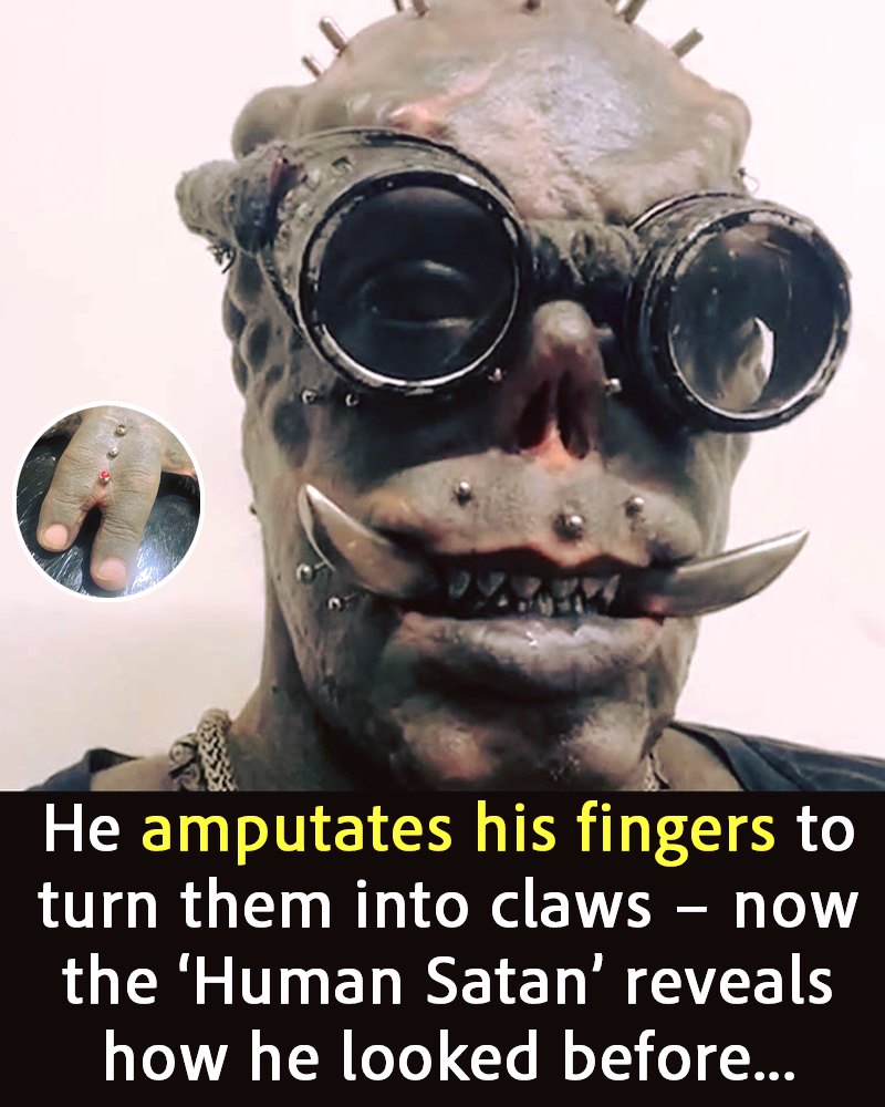 Meet the ‘Human Satan’ – how he looked before all the body modifications will leave you without words