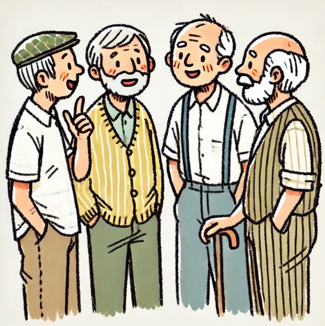 Joke of the day: Four friends reunite at a party after 30 years apart