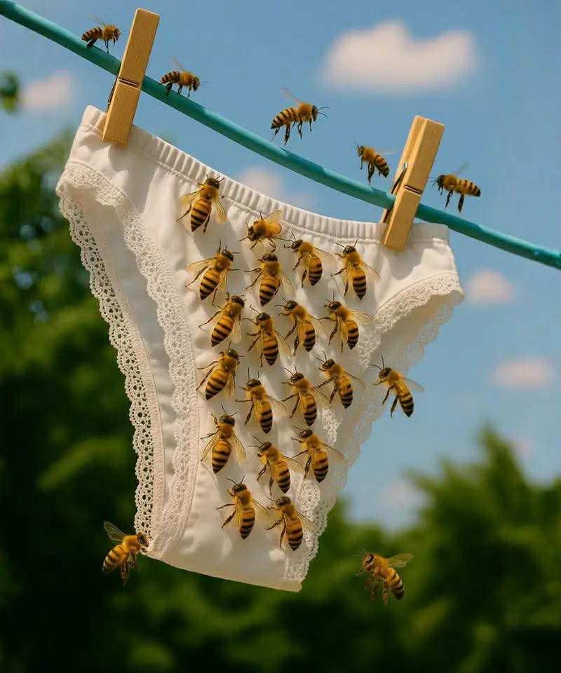 Why bees sometimes land on your laundry!