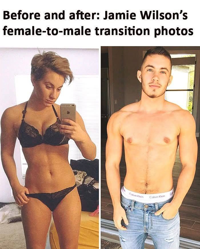 See Jamie Wilson’s transformation from female to male captured in before-and-after photos.