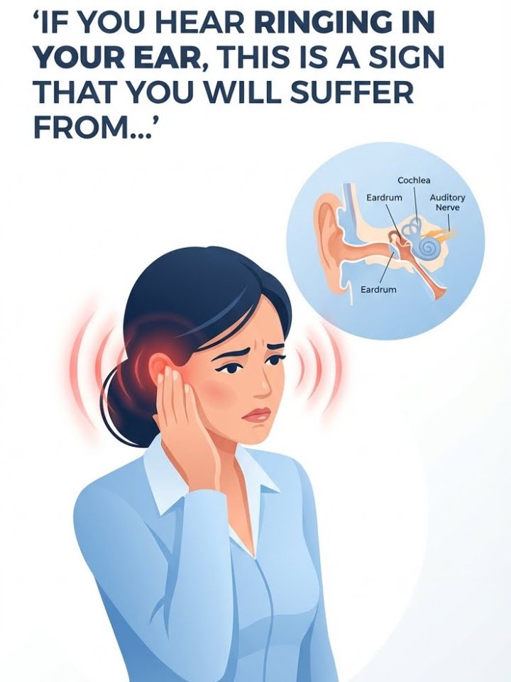 If you hear ringing in your ear, this is a sign that you will suffer from…