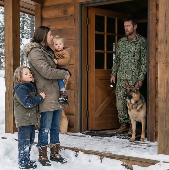 In the middle of a whiteout, she held her children close, unsure if anyone would even see them! Then a Navy SEAL and his K9 emerged from the storm, and the night took a turn she never expected