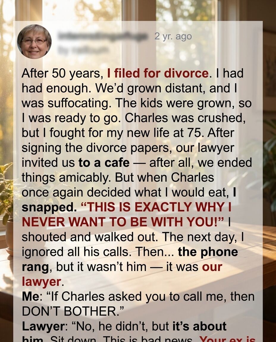 Choosing Myself at 75! A Quiet Ending and an Unexpected Lesson