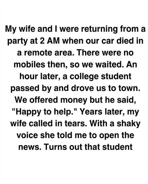 A Late-Night Act of Kindness That Returned to Us Years Later!
