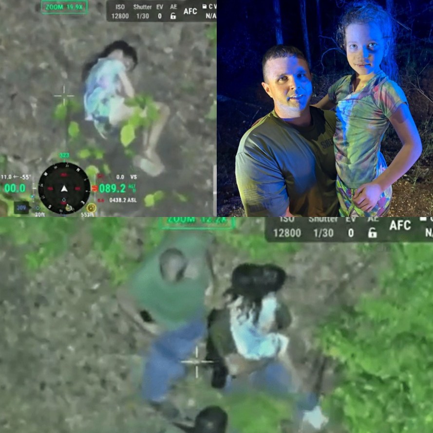 MIRACLE RESCUE The incredible moment a missing 10-year-old girl was found curled up in the woods after a frantic 24-hour drone search. The h0rrifying footage is beyond belief…See more