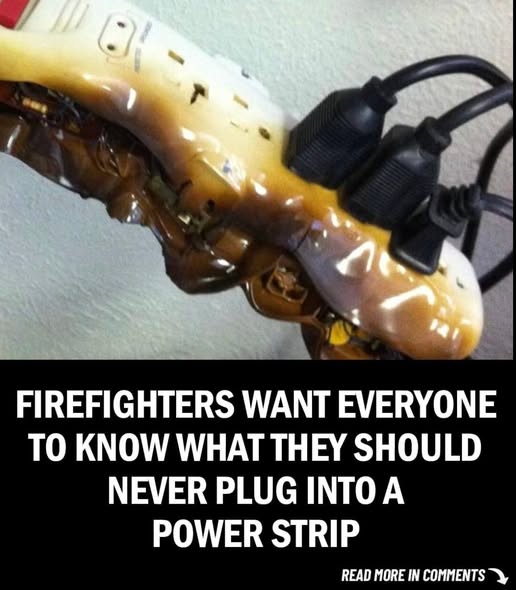 Firefighters Want Everyone To Know What They Should Never Plug Into A Power Strip!
